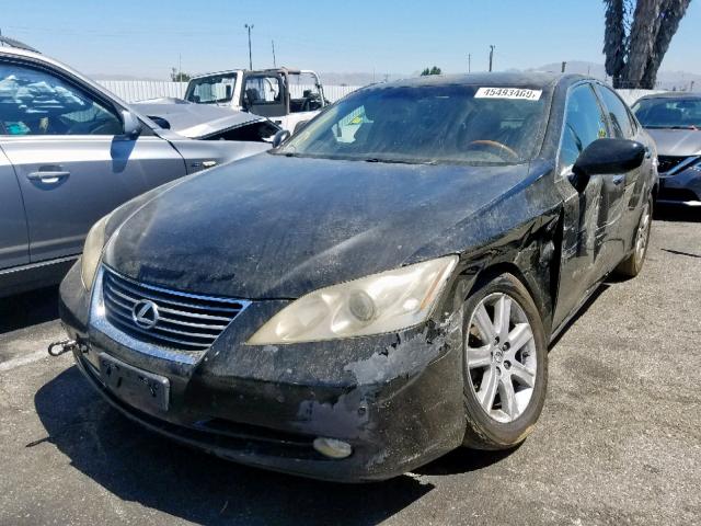 JTHBJ46G072125739 - 2007 LEXUS ES 350 BLACK photo 2