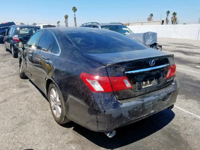 JTHBJ46G072125739 - 2007 LEXUS ES 350 BLACK photo 3