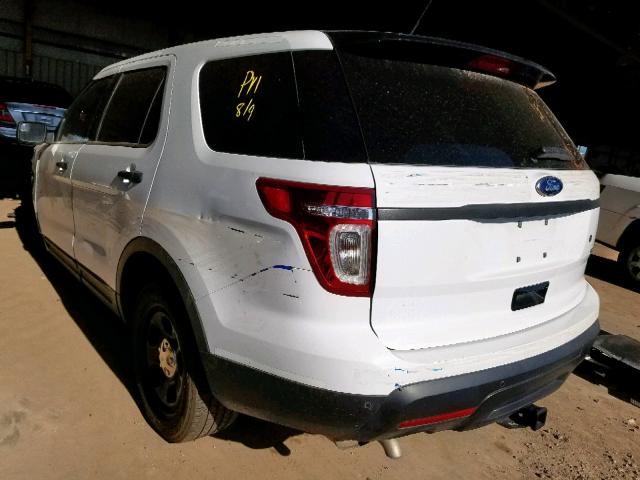 1FM5K8AR9EGB85901 - 2014 FORD EXPLORER P WHITE photo 3