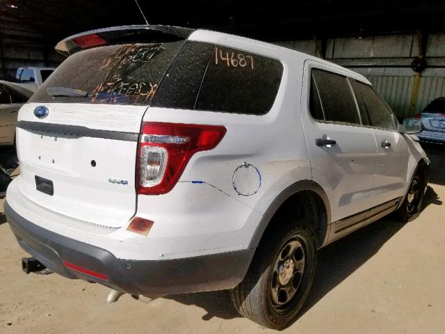 1FM5K8AR9EGB85901 - 2014 FORD EXPLORER P WHITE photo 4