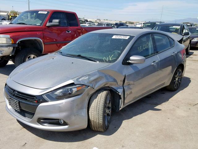 1C3CDFBB7FD421884 - 2015 DODGE DART SXT GRAY photo 2