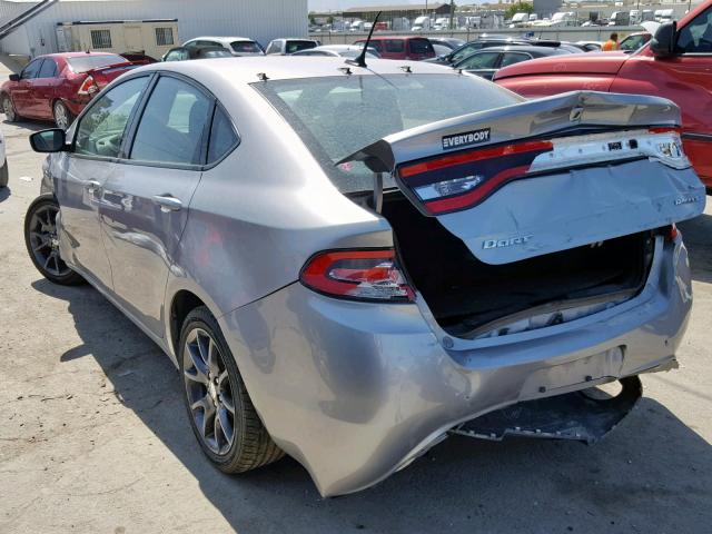 1C3CDFBB7FD421884 - 2015 DODGE DART SXT GRAY photo 3