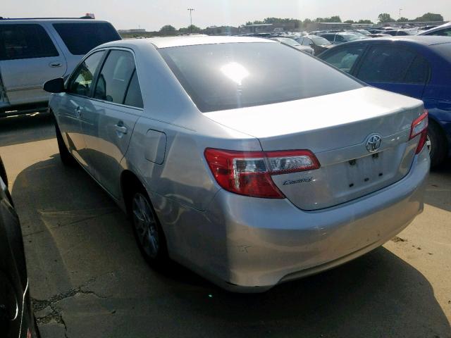 4T4BF1FK4CR209133 - 2012 TOYOTA CAMRY BASE SILVER photo 3