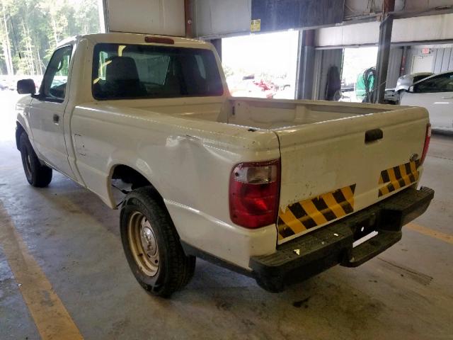 1FTYR10D54PB50071 - 2004 FORD RANGER WHITE photo 3