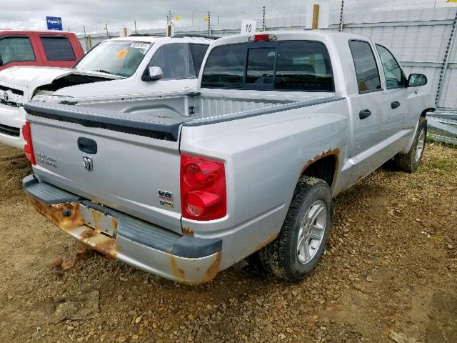 1D7HW48N58S504879 - 2008 DODGE DAKOTA QUA SILVER photo 4