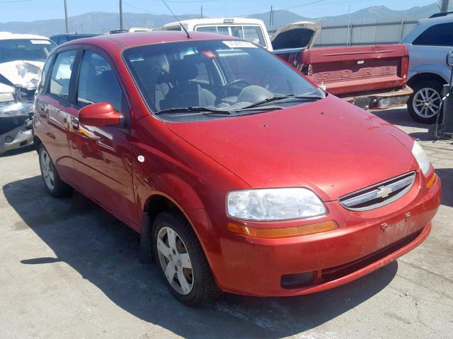 KL1TD66618B058884 - 2008 CHEVROLET AVEO BASE Қызыл фото 1