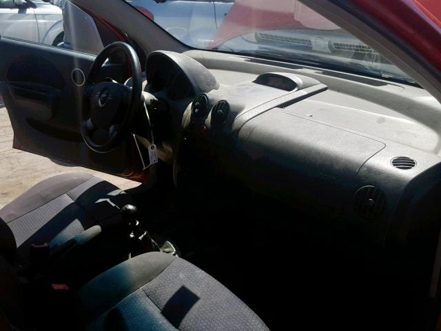 KL1TD66618B058884 - 2008 CHEVROLET AVEO BASE Қызыл фото 5