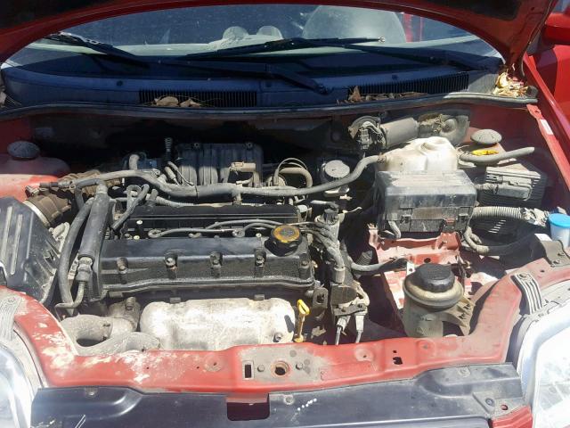KL1TD66618B058884 - 2008 CHEVROLET AVEO BASE Қызыл фото 7