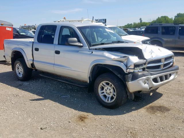 1D7HG38K34S709298 - 2004 DODGE DAKOTA QUA SILVER photo 1