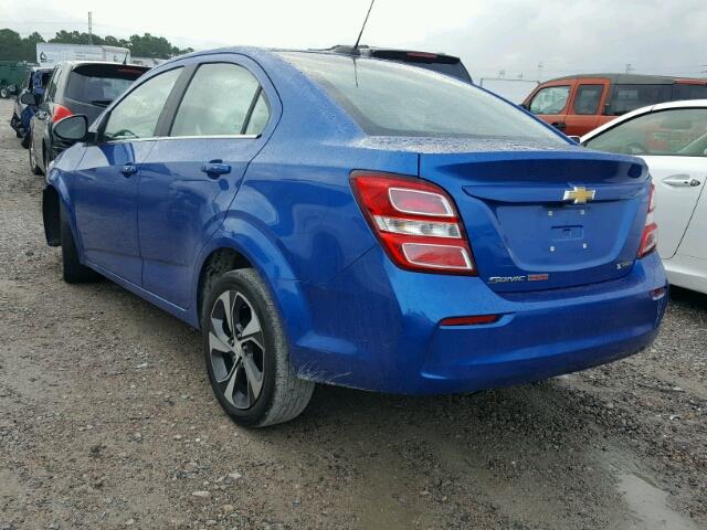 1G1JF5SB8H4136209 - 2017 CHEVROLET SONIC PREM BLUE photo 3