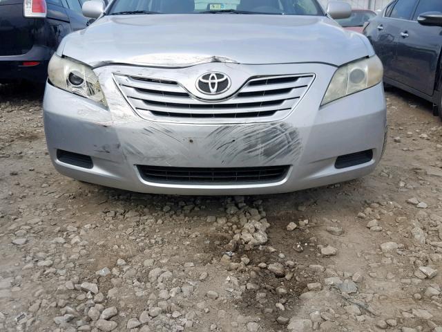 4T1BE46K57U185672 - 2007 TOYOTA CAMRY NEW SILVER photo 9