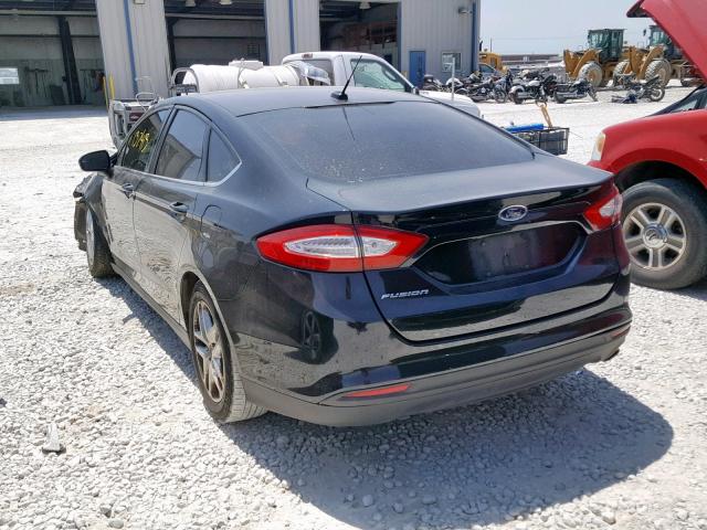 1FA6P0G72E5396537 - 2014 FORD FUSION S BLACK photo 3