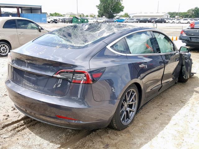 5YJ3E1EA8JF102042 - 2018 TESLA MODEL 3 GRAY photo 4