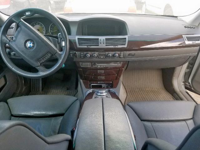 WBAHN83597DT73743 - 2007 BMW 750 SILVER photo 9