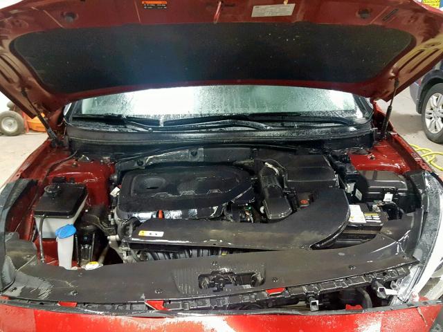 5NPE34AF3FH050684 - 2015 HYUNDAI SONATA SPO RED photo 7