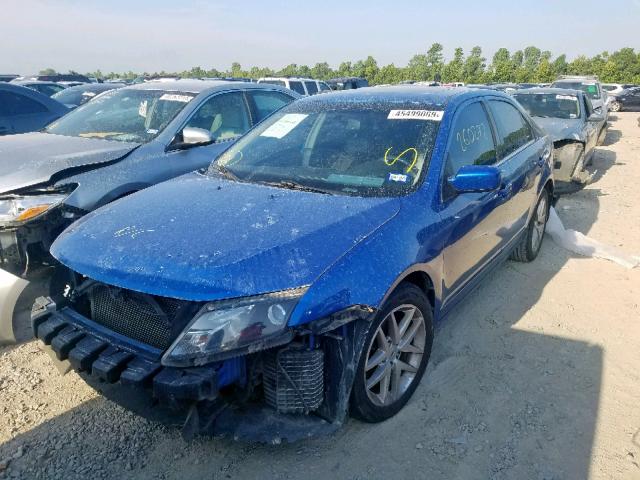 3FAHP0JA6CR283214 - 2012 FORD FUSION SEL BLUE photo 2