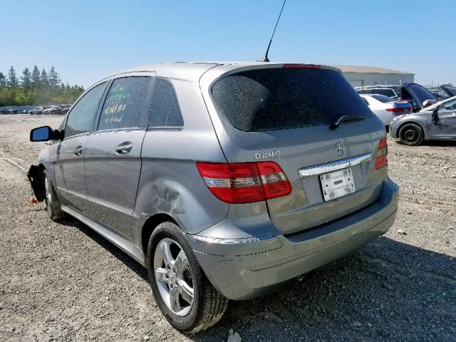 WDDFH33X56J075735 - 2006 MERCEDES-BENZ B200 GRAY photo 3