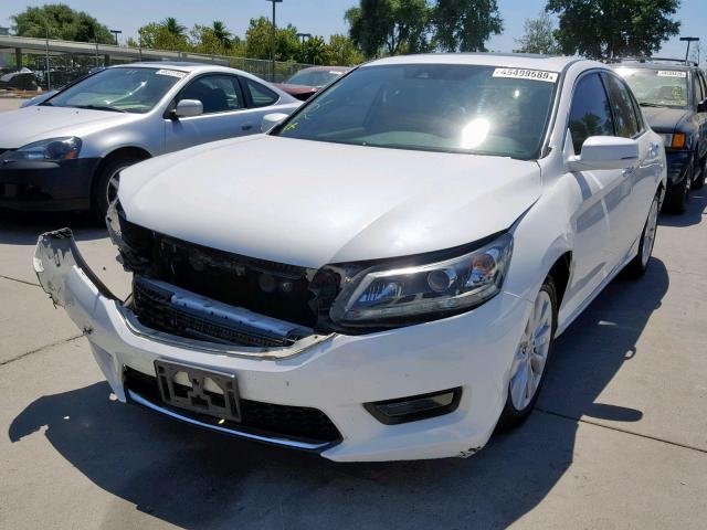 1HGCR3F87FA036113 - 2015 HONDA ACCORD EXL WHITE photo 2