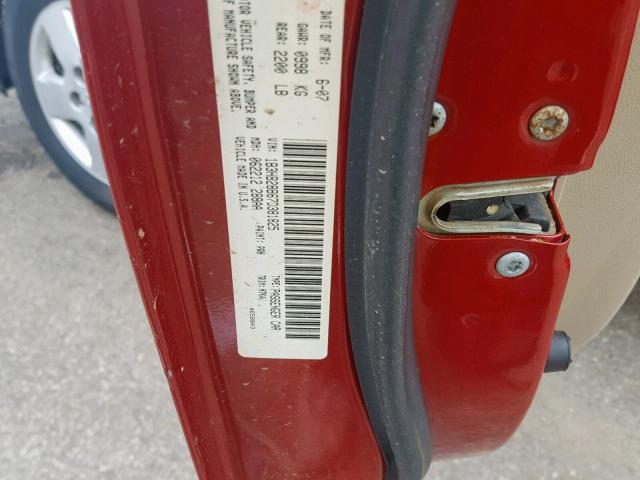 1B3HB28B67D381825 - 2007 DODGE CALIBER RED photo 10