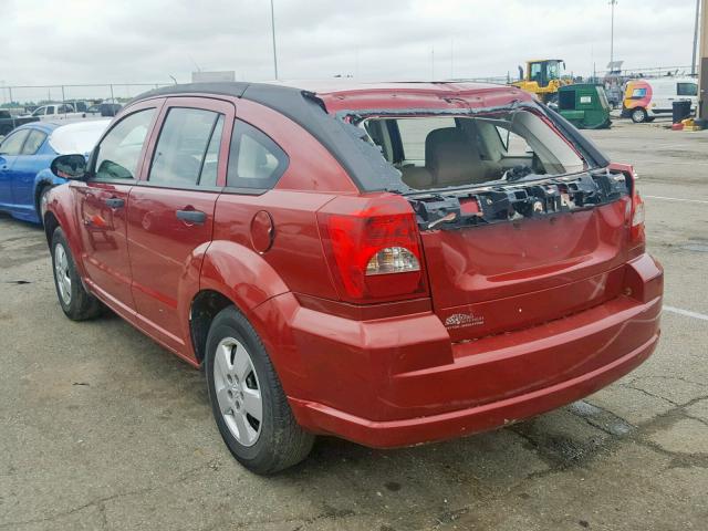 1B3HB28B67D381825 - 2007 DODGE CALIBER RED photo 3