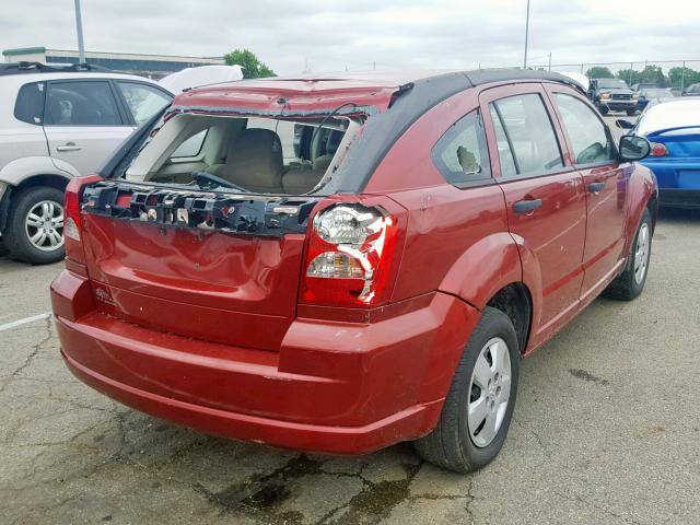 1B3HB28B67D381825 - 2007 DODGE CALIBER RED photo 4