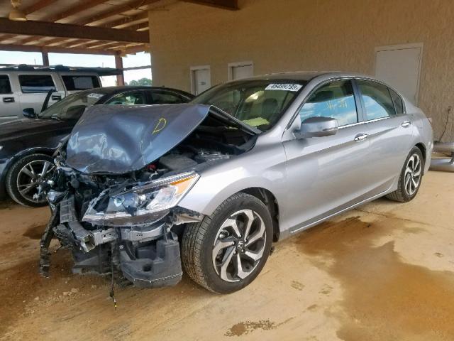 1HGCR2F88HA067321 - 2017 HONDA ACCORD EXL SILVER photo 2