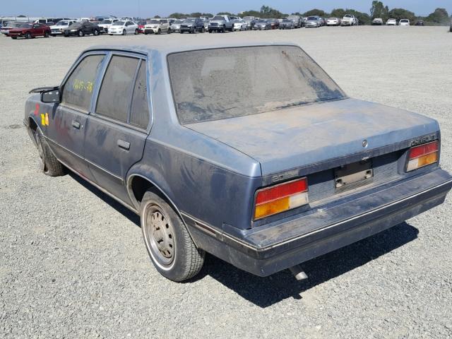 1G1AD69P2EK110175 - 1984 CHEVROLET CAVALIER C BLUE photo 3