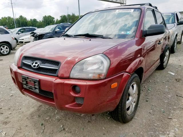 KM8JM12B66U286589 - 2006 HYUNDAI TUCSON GL RED photo 2