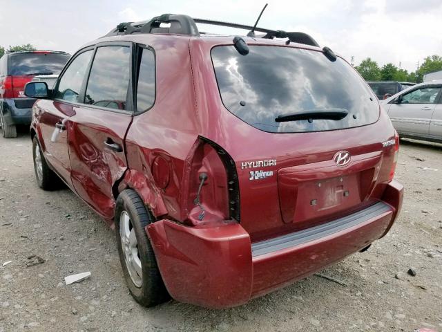 KM8JM12B66U286589 - 2006 HYUNDAI TUCSON GL RED photo 3