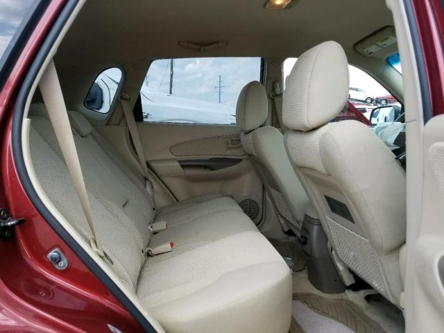 KM8JM12B66U286589 - 2006 HYUNDAI TUCSON GL RED photo 6