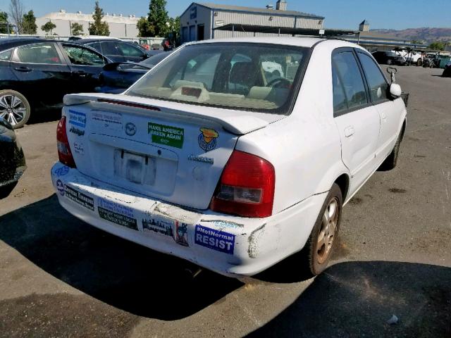 JM1BJ225021569096 - 2002 MAZDA PROTEGE DX WHITE photo 4