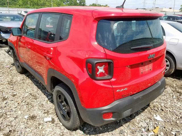 ZACCJBAB5HPG04350 - 2017 JEEP RENEGADE S RED photo 3