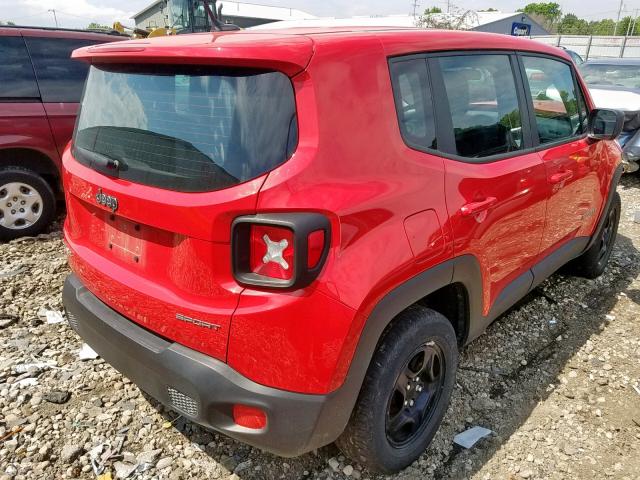 ZACCJBAB5HPG04350 - 2017 JEEP RENEGADE S RED photo 4