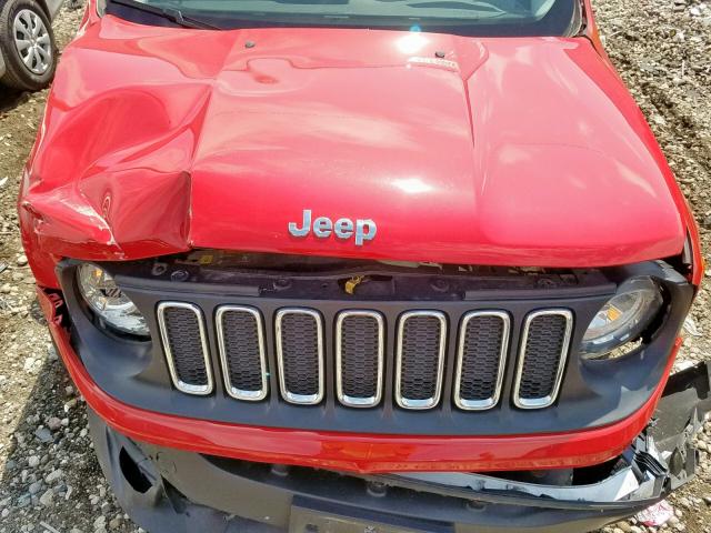 ZACCJBAB5HPG04350 - 2017 JEEP RENEGADE S RED photo 7