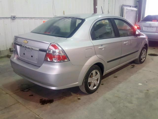 KL1TD5DE1BB138696 - 2011 CHEVROLET AVEO LS SILVER photo 4