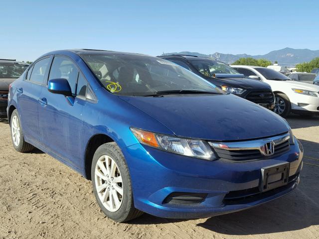 2HGFB2F90CH533408 - 2012 HONDA CIVIC EXL BLUE photo 1