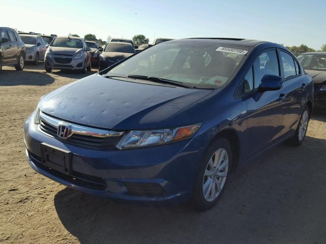 2HGFB2F90CH533408 - 2012 HONDA CIVIC EXL BLUE photo 2