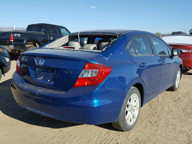 2HGFB2F90CH533408 - 2012 HONDA CIVIC EXL BLUE photo 4