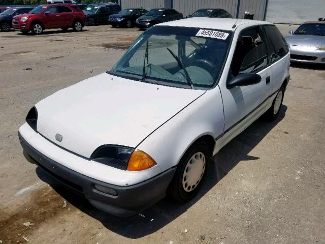 2C1MR2465P6710186 - 1993 GEO METRO WHITE photo 2