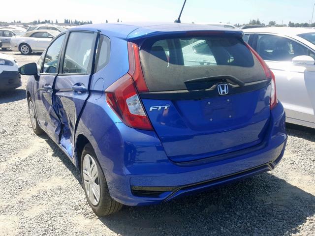 3HGGK5H48JM735046 - 2018 HONDA FIT LX BLUE photo 3