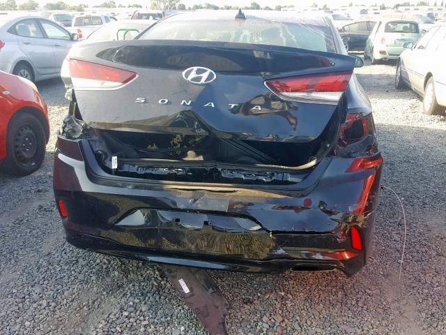 5NPE34AF8JH600485 - 2018 HYUNDAI SONATA SPO BLACK photo 9