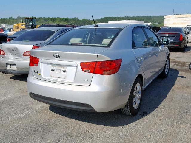 KNAFU4A23C5639001 - 2012 KIA FORTE EX SILVER photo 4