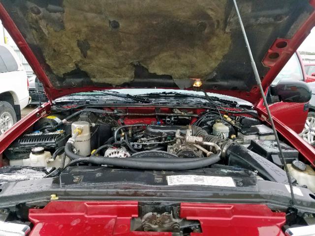 1GNDT13W1Y2168199 - 2000 CHEVROLET BLAZER RED photo 7