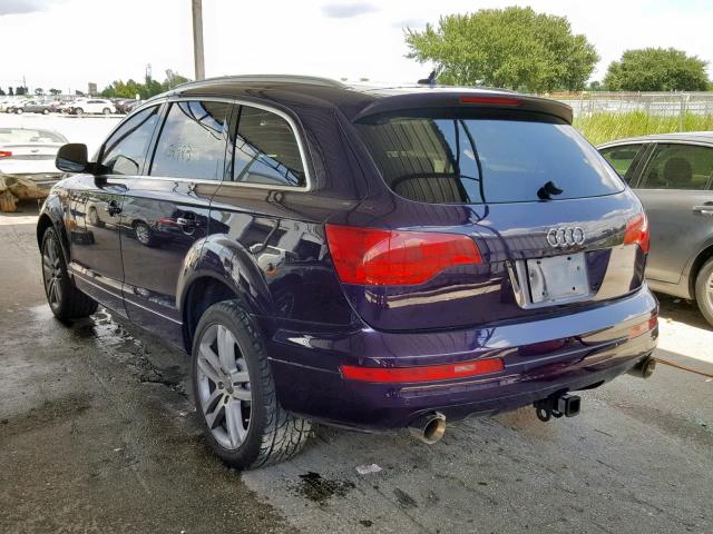 WA1BV74L17D070515 - 2007 AUDI Q7 4.2 QUA PURPLE photo 3