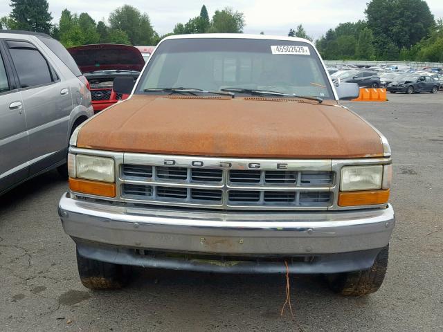 1B7GG23X2PS149457 - 1993 DODGE DAKOTA WHITE photo 9