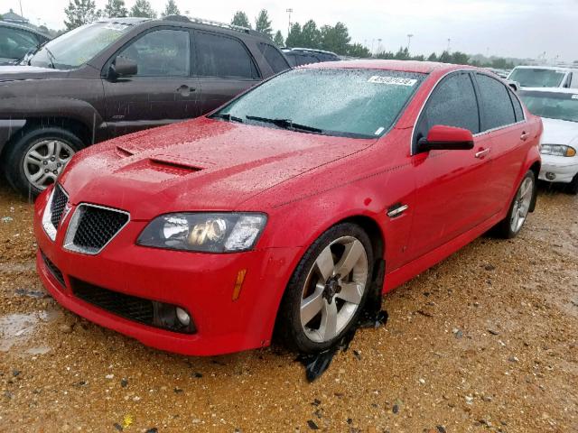 6G2EC57Y89L300779 - 2009 PONTIAC G8 GT RED photo 2