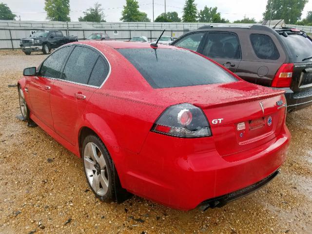 6G2EC57Y89L300779 - 2009 PONTIAC G8 GT RED photo 3