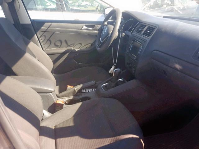 3VW2K7AJ6FM351713 - 2015 VOLKSWAGEN JETTA BASE GRAY photo 5