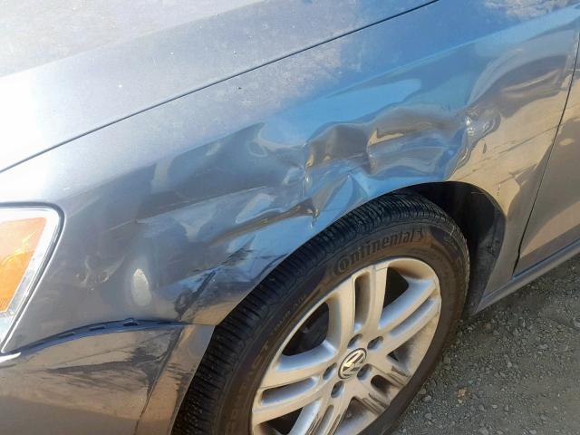 3VW2K7AJ6FM351713 - 2015 VOLKSWAGEN JETTA BASE GRAY photo 9