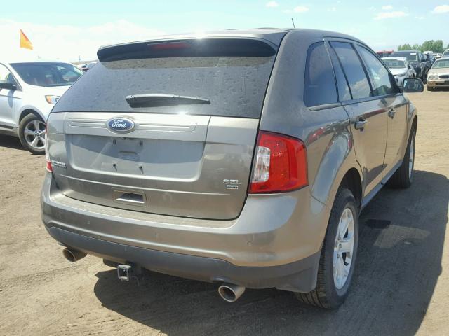 2FMDK4JC5EBA95782 - 2014 FORD EDGE SEL BEIGE photo 4